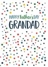 Classic Typography Fathers Day Card - Grandad - Polka Dots - Happy Father's Day Grandad created by Claire Giles