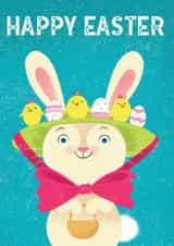 bunny rabbit Easter Card 2471 created by Louise Gardner