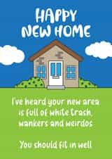 Rude and offensive new house card created by Silly Prints