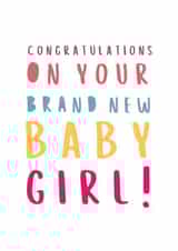 Baby Girl New Baby Card 8847 created by Russet and Gray