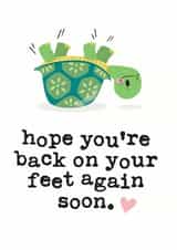 Get back on your feet get well soon card created by Mrs Best Paper Co.