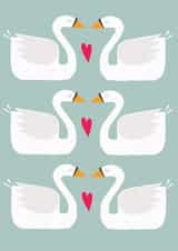 Swan illustration - Wedding or engagement card created by Kali Stileman