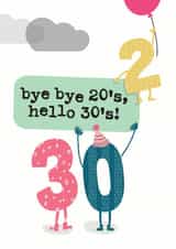 30 thirty Birthday Card 5942 created by Mrs Best Paper Co.