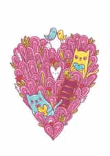 kitty kitten Anniversary Card 22915 created by Anna Alekseeva