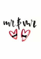 MR & MR Wedding card created by Bee Davies