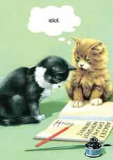 idiot cat Love & Friendship Card 9262 created by © Ladybird Books Ltd 2025