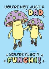 Cute Funghi Mushroom Father’s Day or Dad Birthday Card created by Katie Ruby Illustration