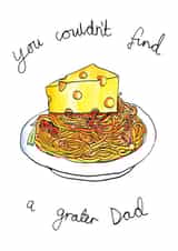 Cheese grater Dad Father's Day card created by Jelly Armchair