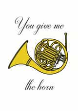 horn funny Anniversary Card 31793 created by Peabody Studio