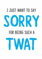 sorry twat Sorry Card 9328 created by Peabody Studio