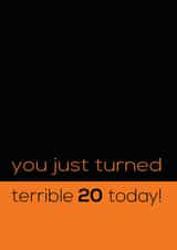 20 Male Birthday Card 30810 created by Rabal