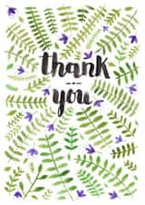 Pretty Thank You Card - Foliage created by Elena O'Neill