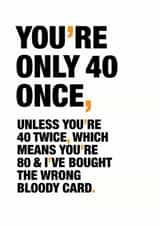 funny sarcastic Birthday Card 9421 created by Wordplay Design