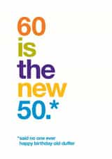 60 funny Birthday Card 9427 created by Wordplay Design