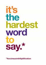 apology hardest Sorry Card 9429 created by Wordplay Design