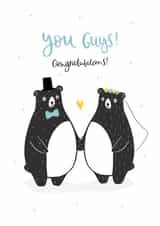 Black bear wedding created by Abbie Imagine