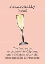 Prosecco fizz Birthday Card 2622 created by Doodle Dot Design Co