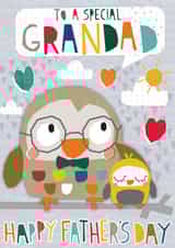 Cute Fathers Day Card - Grandad - Owls - To A Special Grandad Happy Father's Day created by Laura Darrington Design Ltd.