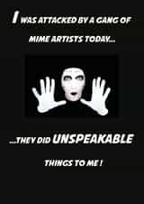 funny mime Card 31952 created by UraCard