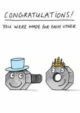 Made for each other wedding/engagement card created by Cardinky