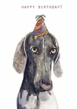 dog hat Birthday Card 9206 created by Harriet Lowther