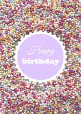 Fun Birthday Card - Sprinkles - Colourful created by nila holden