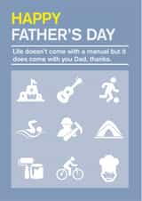Manual for life Father's Day card created by Poppy Lane