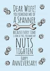 funny joke Anniversary Card 9583 created by RS Graphics