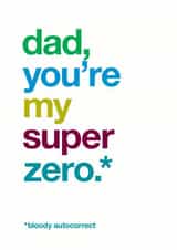 dad thanks Father's Day Card 31857 created by Wordplay Design