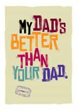 dad funny Father's Day Card 31860 created by Wordplay Design