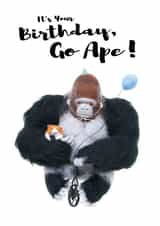 Ape Gorilla Birthday Card 9630 created by Lindsey Thomas
