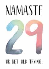 funny namaste Birthday Card 7567 created by Chelsey Adams