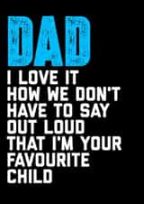 dad favourite Father's Day Card 30447 created by Filthy Sentiments