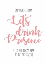prosecco drink Birthday Card 8878 created by Duckduckle Design