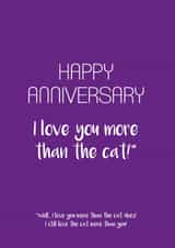 happy cat Anniversary Card 9621 created by Victoria Keown
