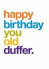 happy duffer Birthday Card 9439 created by Wordplay Design