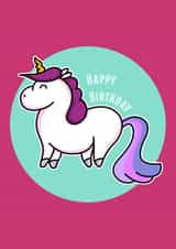 Unicorn Children's Birthday Card created by Flaming Imp