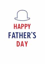 british hat Father's Day Card 31890 created by Simple Sheep Design