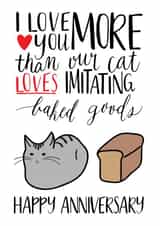 funny cat Anniversary Card 9773 created by Miümi Cat