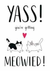 Cats getting married! Wedding card. created by Miümi Cat