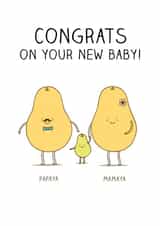 Congrats on new baby card created by Milkyprint
