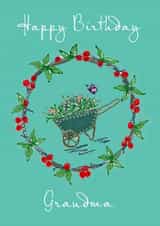 Classic Birthday Card - For Grandma - Wreath created by Pipany Philp