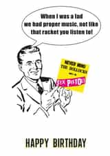 When I was a lad we listened to proper music like the Sex Pistols! created by Jon Higham