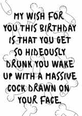 DRUNK PISSED Birthday Card 9038 created by Pack a Punch Designs