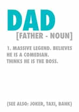 Massive legend Father's Day card created by Silly Sentiments
