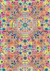 pattern watercolour Just Because Card 9824 created by Yaz Raja Designs