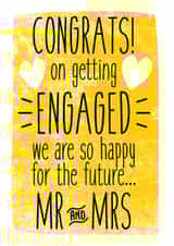 Yellow - Congrats on engagement card created by Alex Dato