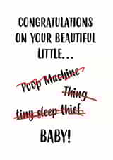 congratulations cute New Baby Card 9334 created by Peabody Studio
