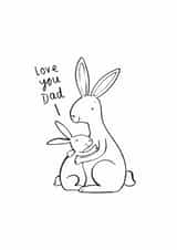 dad hare Father's Day Card 4696 created by Conor Rawson