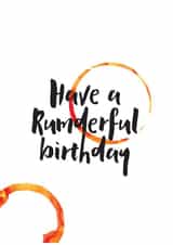 rum alcohol Birthday Card 9906 created by Bonnie Blackbird